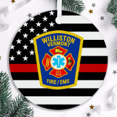 Logo-Emblem für Feuerwehrleute Ornament Aus Metall