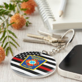 Logo-Emblem für Feuerwehrleute Schlüsselanhänger (Vorderseite rechts)