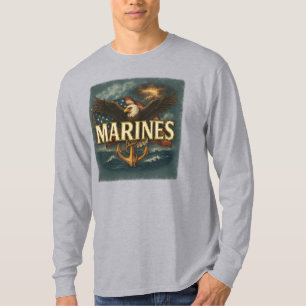 Logo-Emblem für Veteranen des Marine Corps T-Shirt