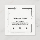 ★ Logo entwarf nur Quadrat Quadratische Visitenkarte (Rückseite)