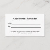 Logo-Ernennungskarten Terminkarte (Vorderseite)