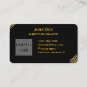 Logo-erweiterte qcode-Website Gold Vorderseite und Visitenkarte (Vorderseite)