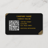 Logo-erweiterte qcode-Website Gold Vorderseite und Visitenkarte (Rückseite)