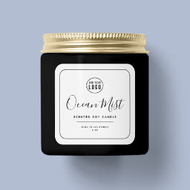 Logo-Etikett für das schwarze Border-Produkt hinzu Quadratischer Aufkleber