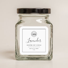 Logo-Etikett für das schwarze Border-Produkt hinzu Quadratischer Aufkleber