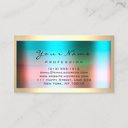 Logo Eyelash Makeup Artist Haare Rose Gerahmt Ombr Visitenkarte (Rückseite)