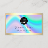 Logo Eyelash Makeup Artist Hair Modern Holograph Visitenkarte (Vorderseite)