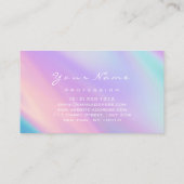 Logo Eyelash Makeup Haar Nägel Holograph Modernste Visitenkarte (Rückseite)