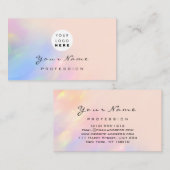 Logo Eyelash Makeup Haar Nails Holograph Rose Visitenkarte (Vorne/Hinten)