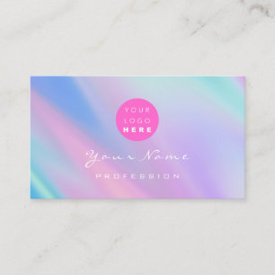 Logo Eyelash Makeup Hair Nails Holograph Modern Visitenkarte