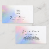 Logo Eyelash Makeup Hair Nails Holograph Ombré Visitenkarte (Vorne/Hinten)