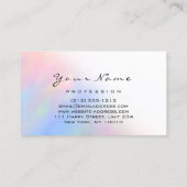 Logo Eyelash Makeup Hair Nails Holograph Ombré Visitenkarte (Rückseite)