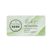 Logo-Farbe Grüne Rücksendeadresse Adressaufkleber (Vorne)