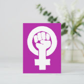 Logo, feministisch / feminista, Gleichheit / igual Postkarte (Stehend Vorderseite)