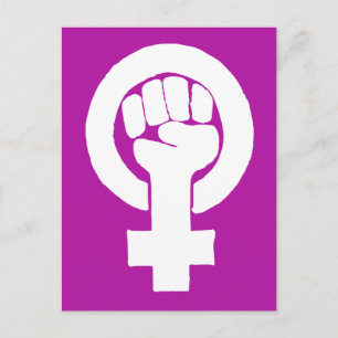 Logo, feministisch / feminista, Gleichheit / igual Postkarte