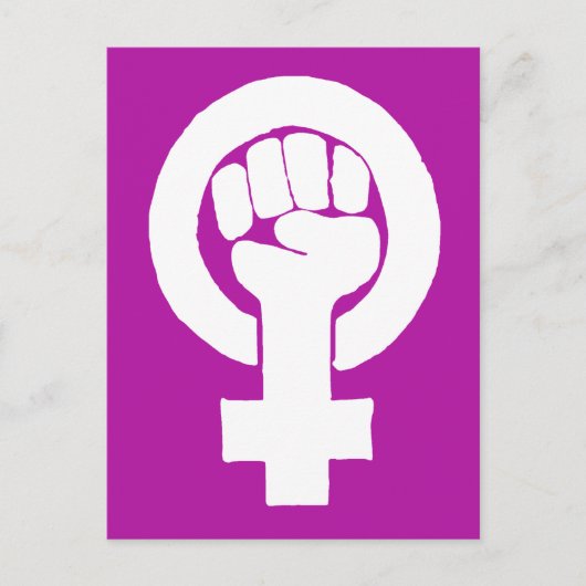 Logo, feministisch / feminista, Gleichheit / igual Postkarte (Vorderseite)
