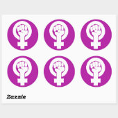 Logo, feministisch / feminista, Gleichheit / igual Runder Aufkleber (Blatt)