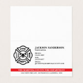 Logo-Firefighter für die individuelle Feuerwehr Visitenkarten (Außenseite Aufgefaltet)