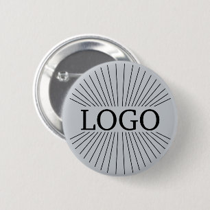 LOGO-Firmenmarke Grau blau Button