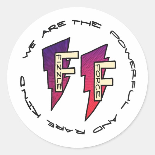 Logo "Fizzze Force" Runder Aufkleber (Vorderseite)