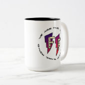 Logo "Fizzze Force" Zweifarbige Tasse (VorderseiteRechts)