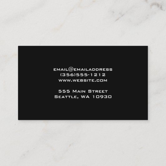 Logo "Fleisch-Leder" | Steak Visitenkarte (Rückseite)