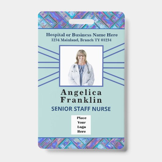 Logo "Foto Bar für Krankenhausmitarbeiter" Ausweis (Vorderseite)