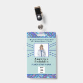 Logo "Foto Bar für Krankenhausmitarbeiter" Ausweis (Vorderseite mit Clip)