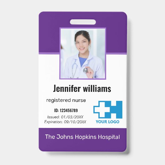 Logo & Foto & BarCode-ID für kundenspezifische Kra Ausweis (Vorderseite)