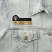 Logo-Foto Berufliche Imitate Gold Black Business Namensschild (Beispiel)