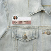 Logo Foto Berufliche Imitate Rose Gold Saubere Wei Namensschild (Beispiel)