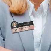 Logo Foto Berufliche Imitate Rose Gold Schwarz Namensschild