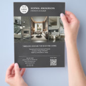 Logo-Foto eines Innenausstatters in Grau Professio Flyer (Hand)