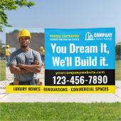 Logo-Foto für Baustellen Blaue Werbung Banner (Außenbereich)