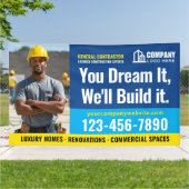 Logo-Foto für Baustellen Navy Blue Werbung Banner (Außenbereich)