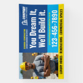 Logo-Foto für Baustellen Navy Blue Werbung Banner (Vertikal)