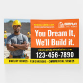 Logo-Foto für Baustellen Orange Werbung Banner (Horizontal)