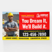 Logo-Foto für Baustellen Rot-Schwarz-Werbung Banner (Horizontal)