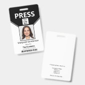 Logo-Foto für die Presseausweise und Bar Code-ID-A Ausweis (Vorder- & Rückseite)