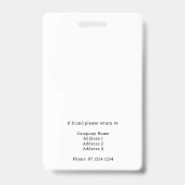 Logo-Foto für die Presseausweise und Bar Code-ID-A Ausweis (Rückseite)