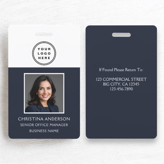 Logo-Foto für Navy Blue Employee Corporate Work Ausweis