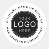 Logo-Foto für Unternehmen Personalisiert Runder Aufkleber (Vorderseite)