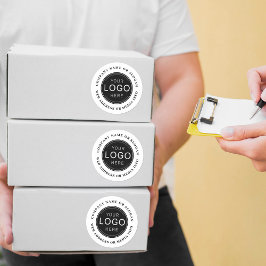 Logo-Foto für Unternehmen Personalisiert Runder Aufkleber