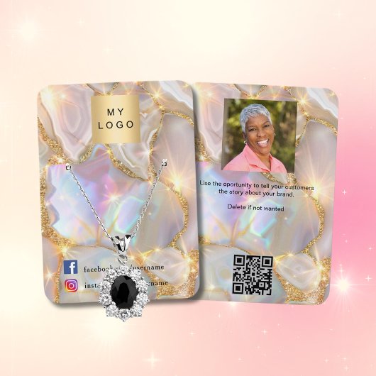 Logo-Foto gegen opal-goldenes Ohrenschmuck-Foto