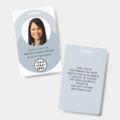 Logo-Foto-ID Blau Ausweis (Vorder- & Rückseite)