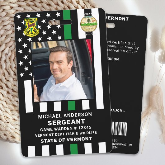 Logo-Foto-ID für den Game Warden Conservation Offi Ausweis
