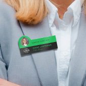 Logo-Foto-ID Modernes Unternehmen für grünes Schwa Namensschild