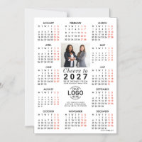 Logo-Foto-Info-Weiß-Kalender 2027 Magnetkarte