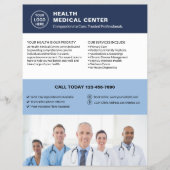 Logo-Foto mit QR-Code für die Klinik eines Hausarz Flyer (Vorne)