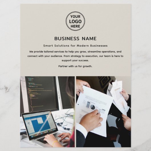 Logo-Foto Moderner Beruflicher Flyer (Vorne)